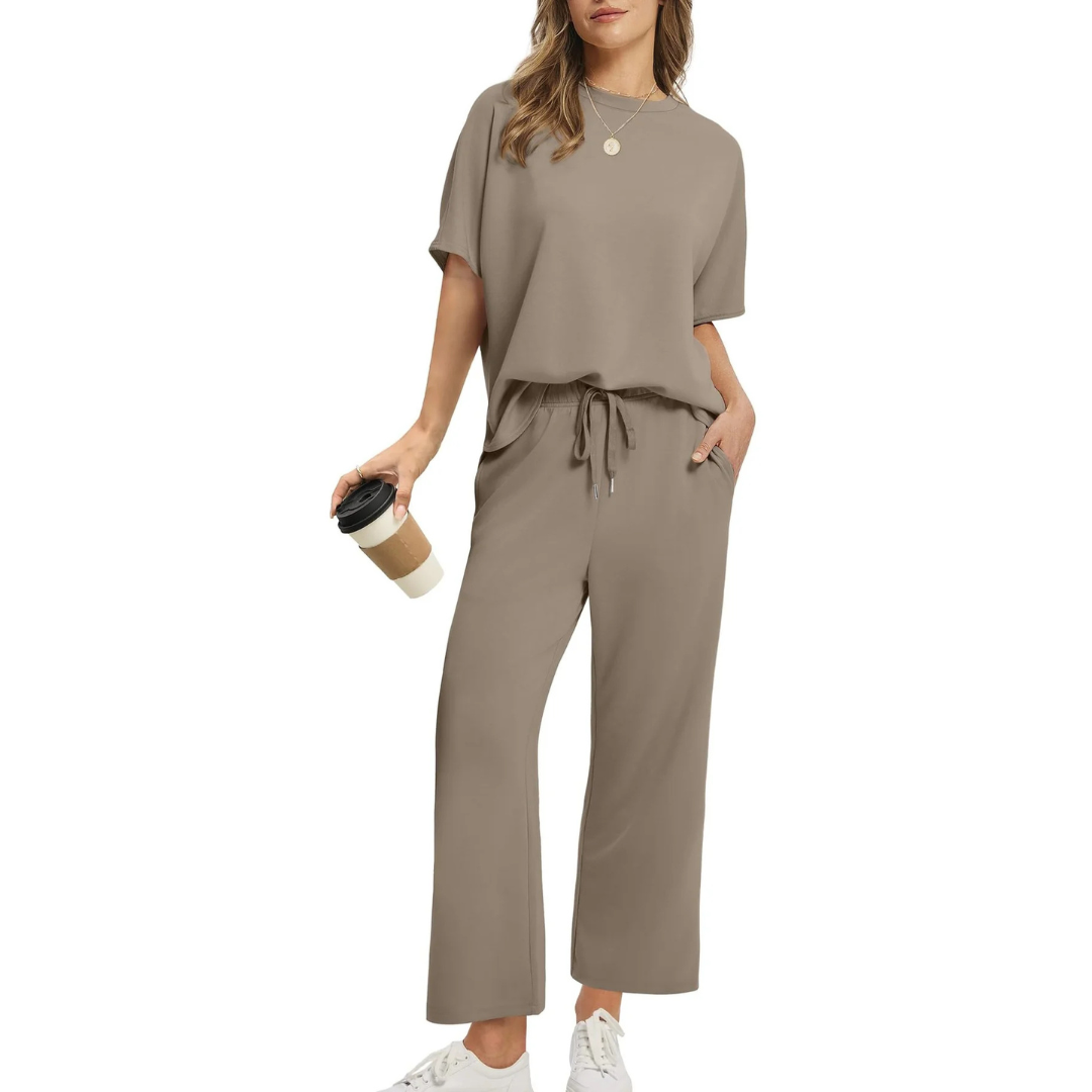 JULIE™ – Women's Relaxed Fit Cropped Lounge Ensemble