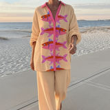 Charlotte - Button-Up Shirt and Pants Ensemble