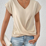 Meika - Timeless V-Neck Top with Classic Twist Detail
