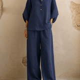 Maribel | Wide-Leg Pants with Batwing Sleeves
