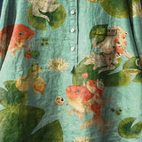 Claudia - Artistic Fish Print T-Shirt