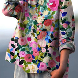 Hannah - Vibrant Floral Spring Blouse