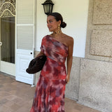 Noosa - Off-Shoulder Watercolor Maxi Dress