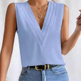 Jade - Breezy Sleeveless V-Neck Blouse