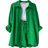 VERA™ – Contemporary Button-Up Shorts Ensemble