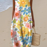 Pastel Floral Midi Dress by Ella
