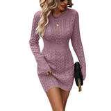MERIEL™ – Classic Elegance Round Neck Bodycon Sweater