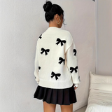 VISAY™ - Cozy Bow-Patterned Pullover Sweater