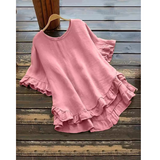 Evita - Plus Size Ruffle Hem Top