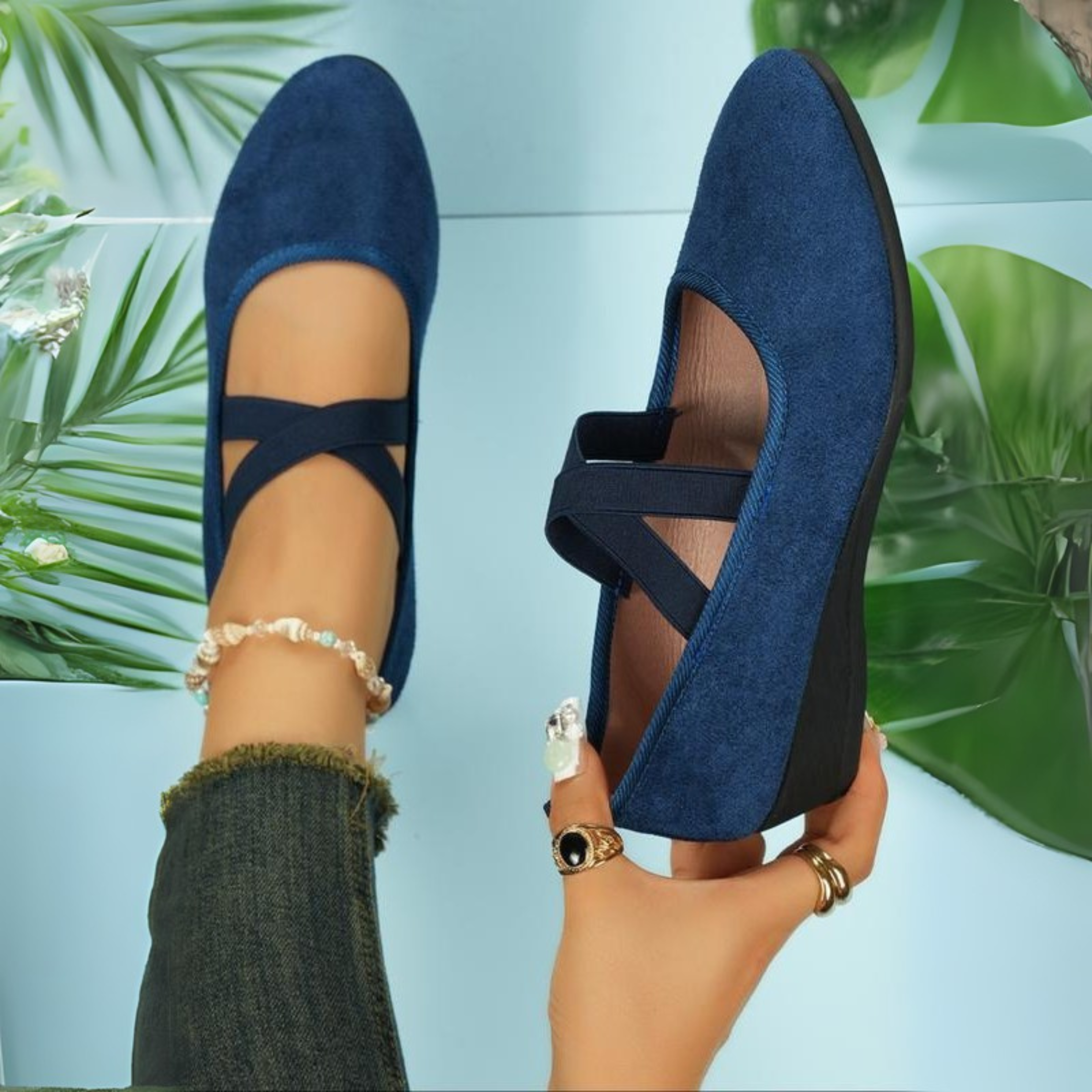 Philippa – Cozy Closed Wedge Slip-On Footwear