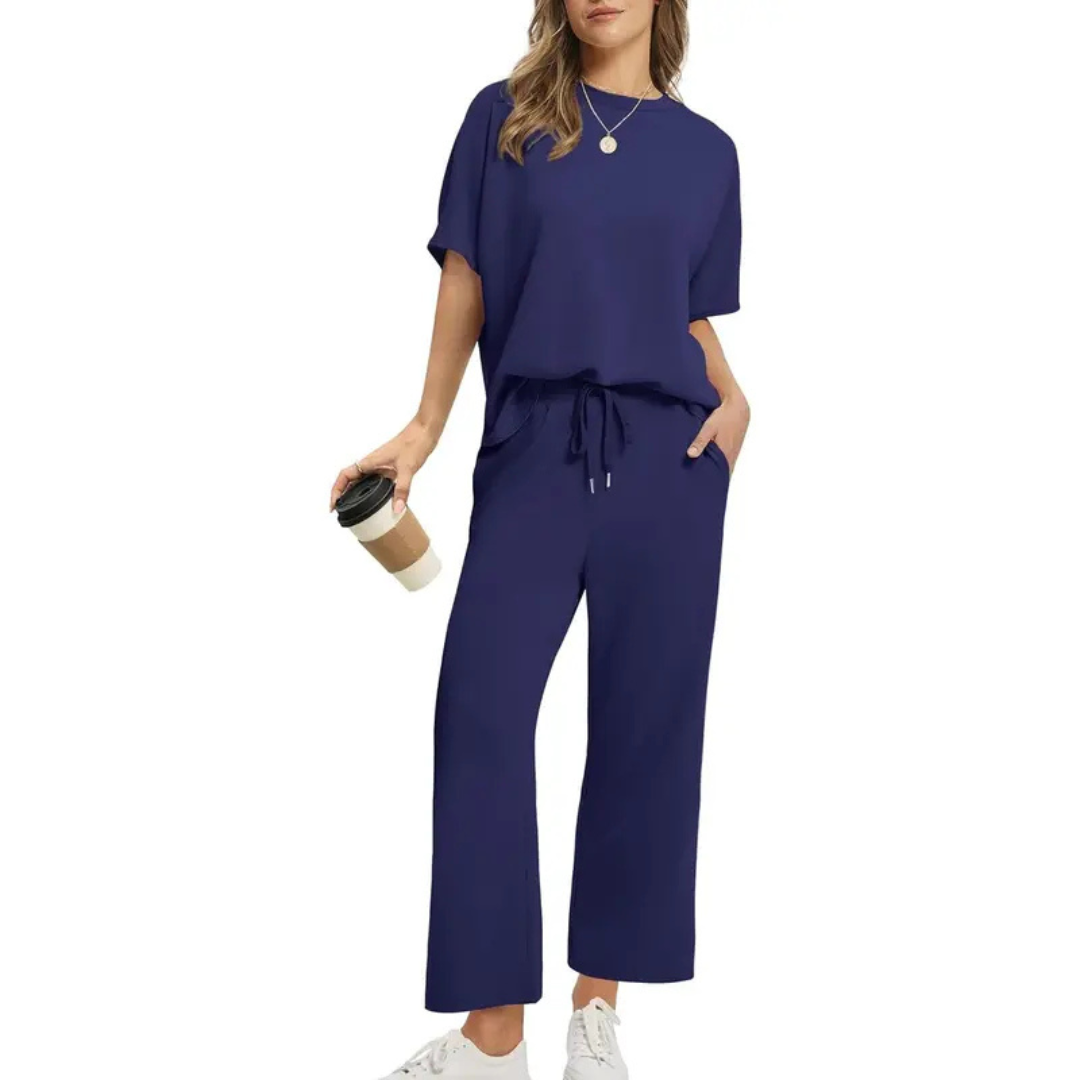 JULIE™ – Women's Relaxed Fit Cropped Lounge Ensemble