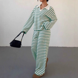 INCIT - Long Sleeve V-Neck with Stripes