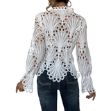 Sarah - Contemporary Blouse with Hollow Detail