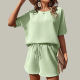 NIEVES™ – Plus Size Summer Lounge Set for Casual Comfort