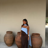 Brown and Blue Dress by Bells