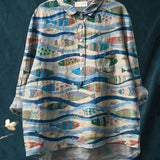 Dara - Artistic Fish Print T-Shirt