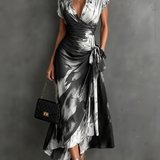 Marielle - Wrap Dress with Abstract Print