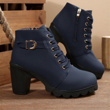 KATNIT - Stylish Lace-Up Chunky Shoes with Metal Buckle