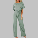 SITA™ - Relaxed Tie-Front Batwing Sleeve Jumpsuit