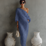 Arielle - Linen Off-Shoulder Dress