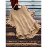 Evita - Plus Size Ruffle Hem Top
