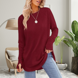 Stellan - Relaxed Long Sleeve Top with Thumb Holes