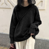 DERDI™ - Relaxed Fit Long Sleeve Crew Neck Sweater