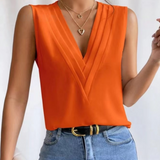 Jade - Breezy Sleeveless V-Neck Blouse