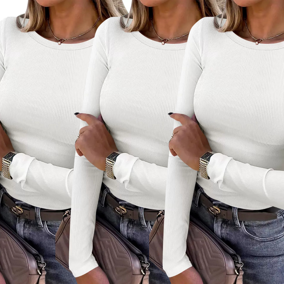 Karin - Essential Cozy Ribbed Crewneck Tee