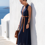 Myra - Midi Dress Featuring Stylish Contrasting Trim