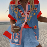 Lucy - Goat Pattern Short Set