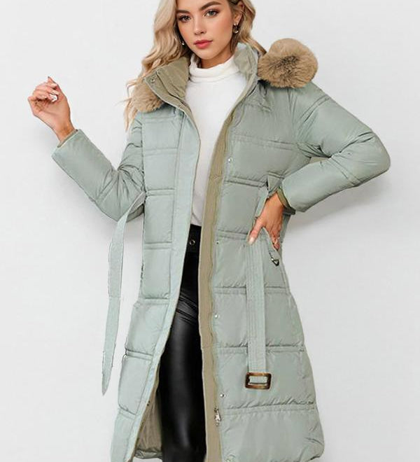 LEYLAT - Cozy Waist-Tied Plush Coat