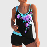 Floral Two-Piece Swimsuit in Silver Beach Design