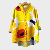 Yellow Floral Print Blouse - Poppy Collection
