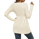 Dolly - Sleek Round Neck Long Sleeve Blouse