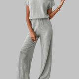 MAGGIE™ - Relaxed Short Sleeve Top and Pants Ensemble