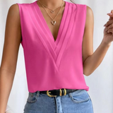 Jade - Breezy Sleeveless V-Neck Blouse