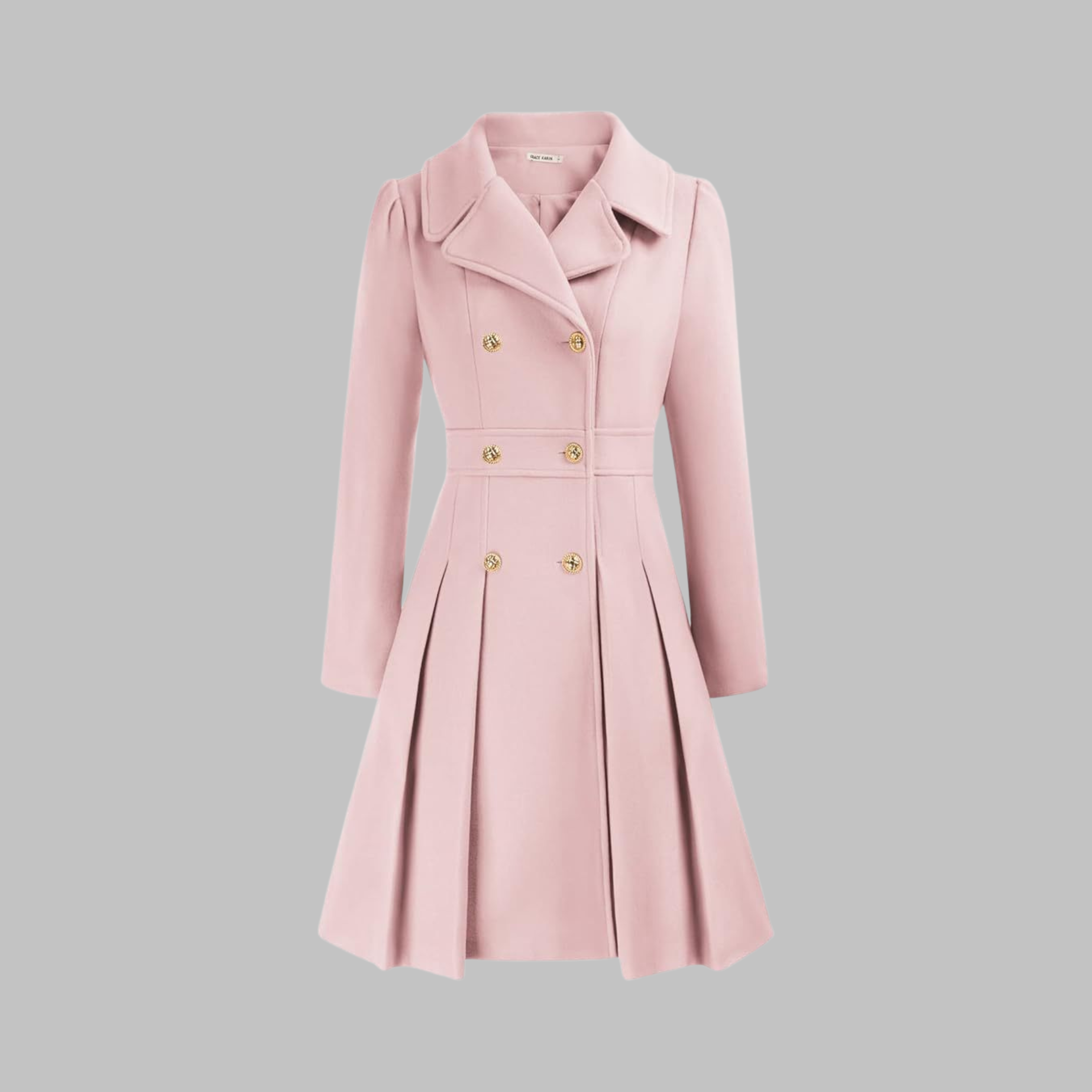 DAMI™ - Elegant Double-Breasted Long Sleeve Coat