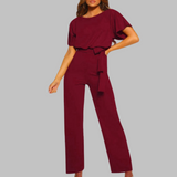 SITA™ - Relaxed Tie-Front Batwing Sleeve Jumpsuit