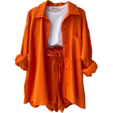 VERA™ – Contemporary Button-Up Shorts Ensemble