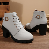 KATNIT - Stylish Lace-Up Chunky Shoes with Metal Buckle