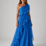 Margot - Asymmetrical Ruffle Maxi Dress