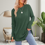 Stellan - Relaxed Long Sleeve Top with Thumb Holes