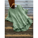 Evita - Plus Size Ruffle Hem Top