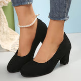 Noelle – Wide-Toe Suede Pumps for Ultimate Comfort