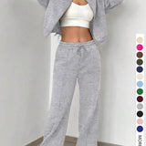 KELSEAT Women's Zippered Tracksuit Set