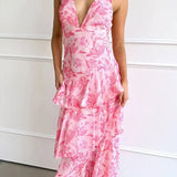 Coolangatta - Floral Deep V Dress