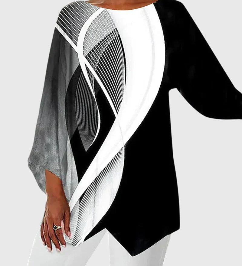 Alayah | Chic Crew Neck Blouse