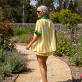 Holly - Yellow Striped Short Set