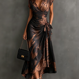 Marielle - Wrap Dress with Abstract Print